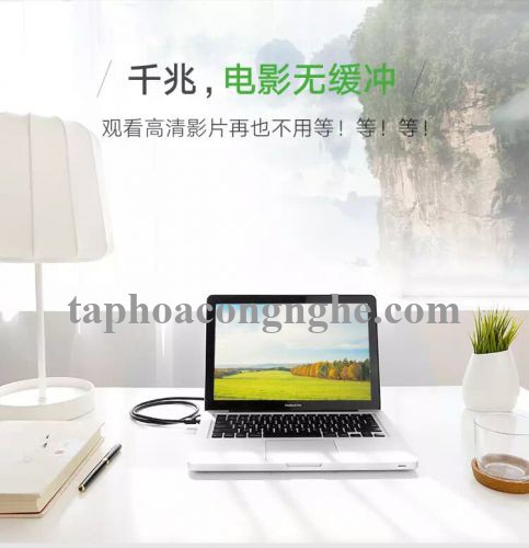 Ugreen 30835 3M màu Đen Cáp mạng CAT6 UTP 90 độ NW115 30030835